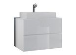 Waschtisch VCM "2-tlg. Waschplatz Waschtisch Lendas S Schublade", weiß, B:80cm T:52cm, Waschtische, Waschtisch