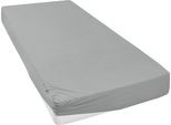 Spannbettlaken OTTO HOME "SOUCY aus Baumwolle mit Elasthan, 160 g/m²", grau, 1 Stk., Jersey-Elasthan, 180-200x200-220 30cm, Jersey-Elasthan, Obermaterial: 97% Baumwolle, 3% Elasthan, Bettlaken, Spannbettlaken, Premium Bettlaken für Matratzen bis 30 cm Höhe, optimale Passform