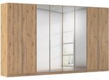 Drehtürenschrank OTTO HOME "Kleiderschrank Schrank Garderobe AGORDO mit Dekor- oder Hochglanzfront", braun (eiche artisan), B:360cm H:210cm T:54cm, Holzwerkstoff, Schränke, Drehtürenschrank, durchdachte Innenausstattung, in 8 Breiten und 2 Höhen MADE IN GERMANY, Topseller