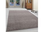 Teppich AYYILDIZ TEPPICHE "ATA", beige, B:120cm H:10mm L:170cm, Kunstfaser, Teppiche, Teppich, Kurzflor, uni, große Farbauswahl, robust, auch als Läufer und in rund