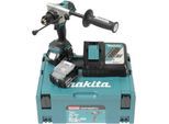 Akku-Schlagbohrschrauber MAKITA "DHP492RTJ", blau (petrol), Bohrmaschinen, inkl. 2 Akkus und Ladegerät