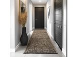 Teppich AYYILDIZ TEPPICHE "SPACE 1900", braun, B:80cm H:7mm L:250cm, Chenille, Teppiche, Teppich, Läufer, Kurzflor, Boho, Vintage, Wohnzimmer