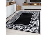 Teppich AYYILDIZ TEPPICHE "Parma 9340", schwarz, B:200cm H:12mm L:290cm, Polypropylen, Teppiche, Teppich, Läufer, strapazierfähig, Wohnzimmer, Kurzflor, Orient Optik