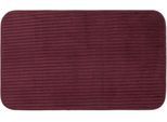 Badematte GÖZZE "Berlin", lila (brombeer), H:7mm, Polyester, Badematten, Badematte, Badteppich, Uni Farben, Cord Optik, waschbar