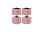 Aufbewahrungsbox LYCCE "Aufbewahrungskorb Faltbare Aufbewahrungsbox Cord 4P 4er Pack", rosa (puderrosa), B:33cm H:31cm T:33cm, Obermaterial: 90% Polyester PES. 10% Nylon NY., Aufbewahrungsboxen, Aufbewahrungsbox