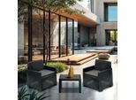 Möbelix , Anthrazit , Kunststoff , Made in Italy , wetterbeständig, wetterfest, geeignet für Balkon , Gartenmöbel, Gartenmöbel-Sets, Gartengarnituren