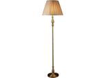 SEARCHLIGHT Stehlampe "Flemish Floor Lamp- Antique Brass Pleated Shade", antikmessing, 1, Ø 40,5cm H: 164cm, 1 Stk., Leuchten, Stehlampe