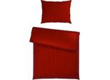 Bettwäsche Xenia Streif Rot ca. 140x200cm