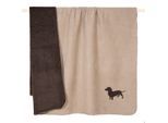 Wohndecke PAD "Cozy up", taupe, cream pony, B:150cm L:200cm, Obermaterial: 70% Baumwolle, 30% Polyacryl, Wohndecken, Wohndecke, Made in Europe