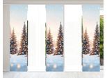 Schiebegardine HOME WOHNIDEEN "SCHNEETANNEN", beige (natur), B:60cm H:245cm, Polyester, Gardinen, SET, Schiebewand, Dekostoff, Digitaldruck