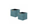 Aufbewahrungsbox LYCCE "Aufbewahrungskorb Faltbare Aufbewahrungsbox Cord 2P 2er Pack", blau (türkis), B:33cm H:31cm T:33cm, Obermaterial: 90% Polyester PES. 10% Nylon NY., Aufbewahrungsboxen, Aufbewahrungsbox