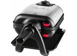 TEFAL Waffeleisen "WM756D Kingsize", schwarz (edelstahlfarben, schwarz), B:25cm H:25cm T:41,5cm, Waffeleisen, für 2 belgische Waffeln, mit Dreh-Funktion, antihaftbeschichtet