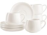 Tasse MÄSER "Taya", weiß, H:6,8cm Ø:9cm, Porzellan, Trinkgefäße, Tasse