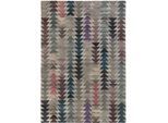 Wollteppich FLAIR RUGS "Archer 3D Effekt", bunt (multi), B:120cm H:10mm L:170cm, Wolle, Teppiche, Wolle, Teppich, Wohnzimmer, Schlafzimmer, Esszimmer