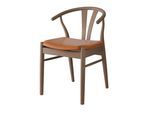 Stuhl HAMMEL FURNITURE "Frida, Massivholz mit gepolsterter Sitzfläche - hoher Komfort", smoked oil, smoked oil, cognac, B:53cm H:75cm T:54cm, Leder, Massivholz, Stühle, Stuhl, Massivholz, gepolsterte Sitzfläche, versch. Farbvarianten
