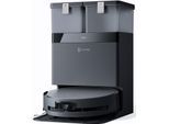 ECOVACS Saugroboter "mit Wischfunktion, ECOVACS DEEBOT X8 OMNI", schwarz, B:34,6cm H:31,3cm T:9,5cm, Saugroboter, 18.000 Pa, OMNI-Station mit 75 Mopp-Waschen, OZMO ROLLER Wischen
