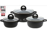 Topf-Set ELO BASIC "Black", schwarz, Töpfe, mit hochwertiger Antihaftversiegelung, Induktion
