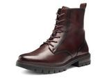 Schnürstiefelette ARA "CAMBRIDGE", Damen, Gr. 7 (40,5), rot (dunkelrot), Glattleder, unifarben, Schuhe Schnürstiefelette, Business Stiefel in Bequemweite G (= weit)