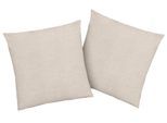 Kissenbezüge OTTO HOME "Melli Kissenbezug, OEKO-TEX und Made in Green zertifiziert", beige (beige, meliert), B:80cm L:80cm, Linon, Obermaterial: 100% Baumwolle, Kissenbezüge