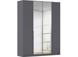 Drehtürenschrank OTTO HOME "Kleiderschrank Schrank Garderobe AGORDO mit Dekor- oder Hochglanzfront", grau (graumetallic), B:181cm H:210cm T:54cm, Holzwerkstoff, Schränke, Drehtürenschrank, durchdachte Innenausstattung, in 8 Breiten und 2 Höhen MADE IN GERMANY