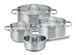Topf-Set RÖSLE "PUREELEMENTS", silber (silberfarben), Töpfe