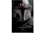 Poster REINDERS "Poster The Mandalorian Star Wars - Dark Side - Serie - Baby Yoda", schwarz (farbe bild(er): schwarz), B:61cm H:91,5cm, Papier, Bilder, Poster