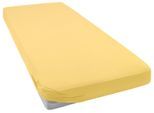 Spannbettlaken BELLANA "bellana deluxe mit Elasthan, Jersey 230 g/m², Premium-Qualität", beige (weizen), 1 Stk., Jersey-Elasthan, 180x200 180x210 180x220 190x200 190x210 190x220 200x200 200x210 200x220 35cm, Jersey-Elasthan, Obermaterial: 95% Baumwolle, 5% Elasthan, Bettlaken, Spannbettlaken, mit 5% Elasthan, für Matratzen bis 35cm Höhe, bügelfrei, faltenfrei