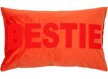 Dekokissen PAD "LETTERS", orange, schriftzug, B:50cm L:30cm, Obermaterial: 100% Polyester, Dekokissen_Sitzkissen_Kissenhüllen, farbige Keder, mit Schriftzug, verschiedene Größen