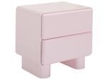 Novel Nachttisch , Rosa , Holzwerkstoff , 2 Schublade(n) Schubladen , 56.5x56.5x42.5 cm , Typenauswahl , Schlafzimmer, Nachttische