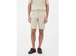 Chinoshorts LERROS "Kurze Chino aus leichtem Baumwollmix", Herren, Gr. 40, bone weiß, 74% Baumwolle, 24% Polyester, 2% Elasthan, Hosen Chinoshorts
