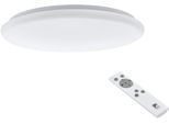 EGLO Deckenleuchte "GIRON Deckenlampe, Stahl und Kunststoff, IP20, Wohnzimmerlampe, Lampe", weiß, 1, Ø 57cm H: 8cm, 1 Stk., Leuchten, Deckenleuchte, Stahl, Kunststoff, Weiß, Ø57 cm, dimmbar CCT, Deckenleuchte