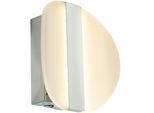 NÄVE LED Wandleuchte "Denver", grau (chromfarben), 1, Ø 16cm H: 13cm, 1 Stk., Leuchten, incl. LED 2835 total 6W 3000K, 470lm,Farbe: satiniert chrome, LED Wandleuchte