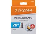 Fahrradschlauch PROPHETE "für Reifengröße 28", schwarz, Fahrradschläuche, 48mm, Dunlopventil (DV), 28 Zoll (71,12cm), Fahrradschlauch