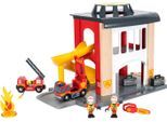 Spiel-Feuerwehrwache BRIO "BRIO WORLD, Große Feuerwehrstation mit Einsatzfahrzeug", bunt, Fahrzeug-Spielwelten, KinderB:19cm H:24cm T:27cm, B:19cm H:24cm T:27cm