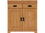Spülenschrank OTTO HOME "Rügen", beige (natur), B:80cm H:88cm T:60cm, Massivholz, Schränke, Spülenschrank, Breite 80 cm, Kiefer massiv, mit 2 Türen