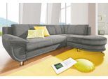 Ecksofa TRENDMANUFAKTUR "Rondo, zeitlos und elegant, bequem, L-Form", beige (beige, braun), B:265cm H:85cm T:190cm, Softlux-Kunstleder;Primabelle-Microfaser;NaturLeder (handschuhweiches Rindsleder in Sitz und Rücken mit SOFTLUX-Kunstleder als Korpus-Bezug);Struktur (23% Polyacryl, 77% Polyester), Sofas, Ecksofa, wahlweise mit Federkern, wahlweise mit Bettfunktion