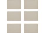Platzset ZELLER PRESENT, beige (creme), B:30cm L:45cm, Platzsets, Platzset, Kunstleder, metallic, 30x45 cm