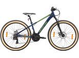 Mountainbike BIKESTAR Gr. 33, blau, Fahrräder, 33cm, 26 Zoll (66,04cm), für Damen und Herren, Kettenschaltung