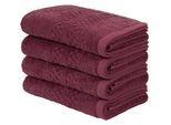 Handtuch OTTO HOME "Regona, Handtücher 50x100cm, flauschig und weich, 500gr/m²", rot (bordeaux), B:50cm L:100cm, Frottier, Obermaterial: 100% Baumwolle, Handtücher, Premium Handtücher mit Bordüre, Set, 100% Baumwolle, 5 Jahre Garantie
