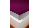 Spannbettlaken BELLANA "bellana deluxe für Topper, mit Elasthan, Premium Jersey 230 g/m²", burgund, 1 Stk., Jersey, 180x200 180x210 180x220 190x200 190x210 190x220 200x200 200x210 200x220 10cm, Jersey, Obermaterial: 95% Baumwolle, 5% Elasthan (LYCRA), Bettlaken, Spannbettlaken, mit 5% Elasthan, für Topper mit 4-10cm Höhe, bügelfrei, faltenfrei