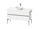 Duravit Konsolen-Waschtischunterbau bodenstehend Sivida 124,5x54,8x47,5cm, w m, 2 Schub., G chr (SV4660010180000)