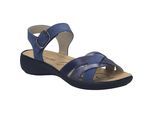 Sandale JOSEF SEIBEL "Ibiza 16, dunkelblau-kombi", Damen, Gr. 38, blau (dunkelblau, kombi), Obermaterial: 100% Rindsleder Leather cow., Schuhe Sandale