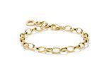 Charm-Armband THOMAS SABO "Classic Klein" Gr. 19,5, gold (gelbgoldfarben), Armbänder, Damen, 19,5, Silber 925 (recycelt), Charm-Armband