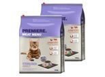 PREMIERE Meat Menu Trockenfutter Katze Adult Sterilised Geflügel und Rind 2x10 kg