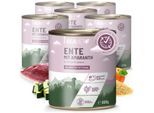 REAVET Hundenassfutter - Ente mit Amaranth an Zucchini & Aprikose 6x800 g