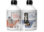 REAVET BARF-Öl Set mit Leinöl & Lachsöl | 2x500ml