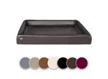 SABRO Hundebett KUDDE Kunstleder dunkelbraun 1,17 m, 1,5 m