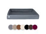 SABRO Hundebett KUDDE Kunstleder grau 80 cm, 1 m