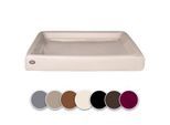 SABRO Hundebett KUDDE Kunstleder beige 70 cm, 85 cm