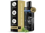 Peticare Anti-Parasiten Katzen-Shampoo gegen Milben Flöhe Pilz, lindert Juckreiz